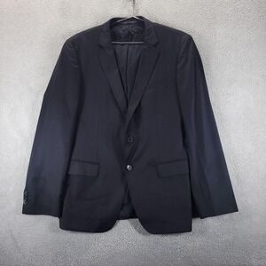 Hugo Boss Blazer Mens 42R Black Super 120 Wool Stretch Trabaldo Togna